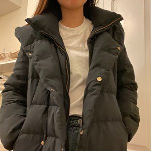 Zara down puffer jacket w/ double buttons and zip